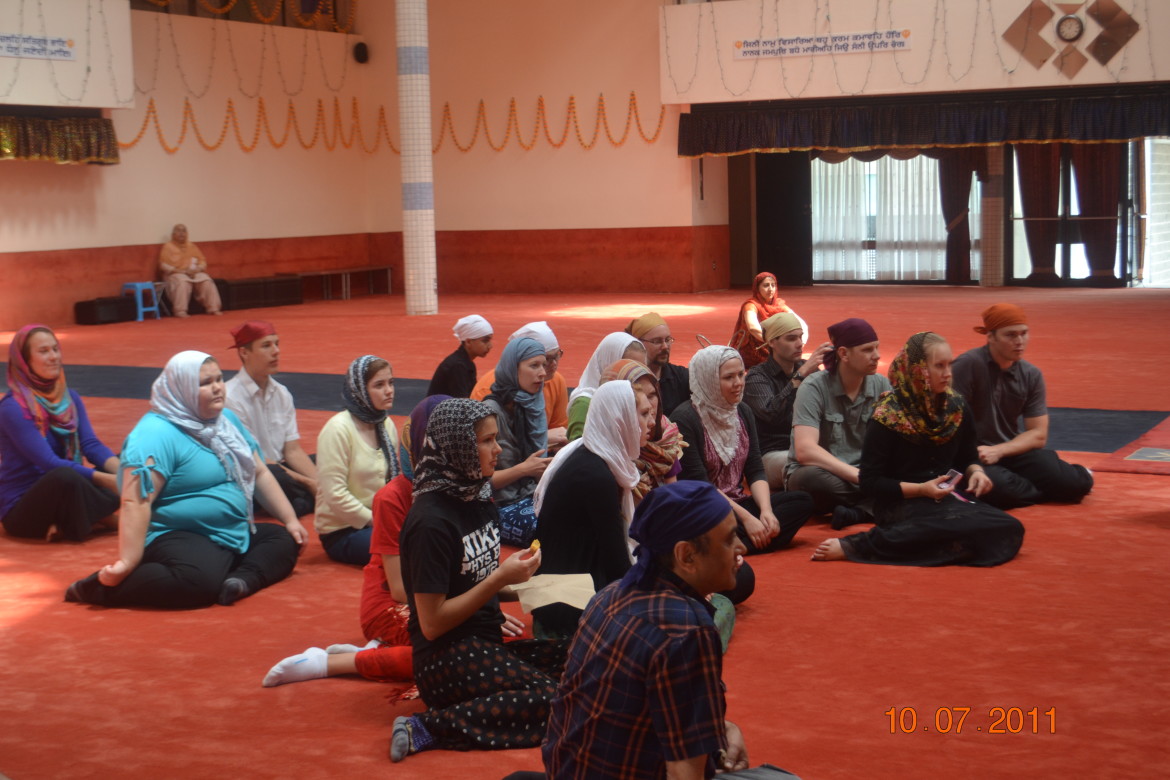 Gathering in the Sikh Temple